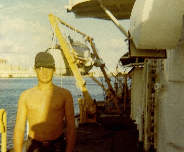 Ron Marlett working onboard the USCGC Winnebago.