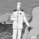 Ron Marlett's portrait of his cartoon Ensign Bafflestir.