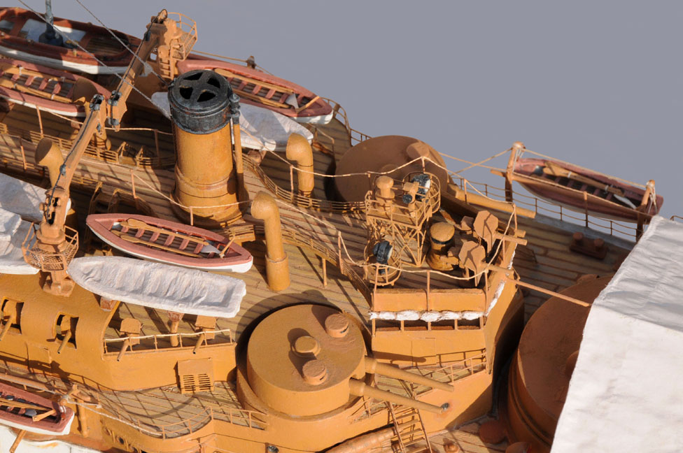 Detail from Ron Marlett's model of the USS Oregon.